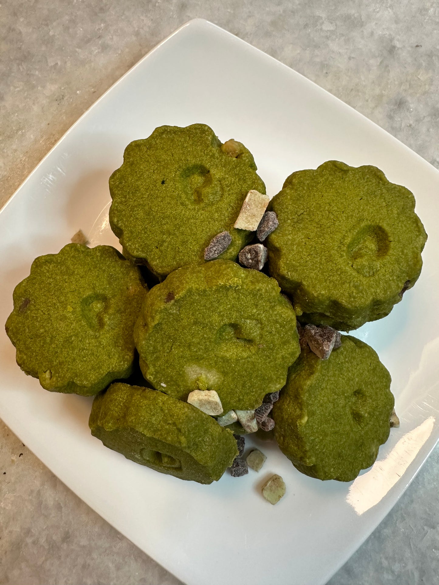 Matcha Mint Chip Shortbread