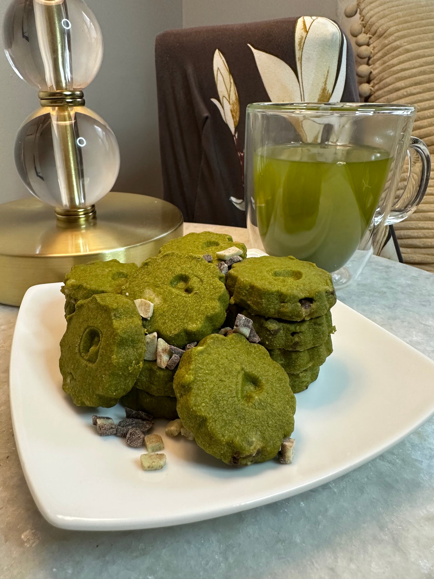 Matcha Mint Chip Shortbread